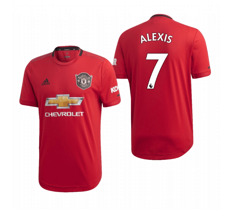 Men's Manchester United #7 Alexis Sanchez Red 2019 Soccer Club Home Jersey